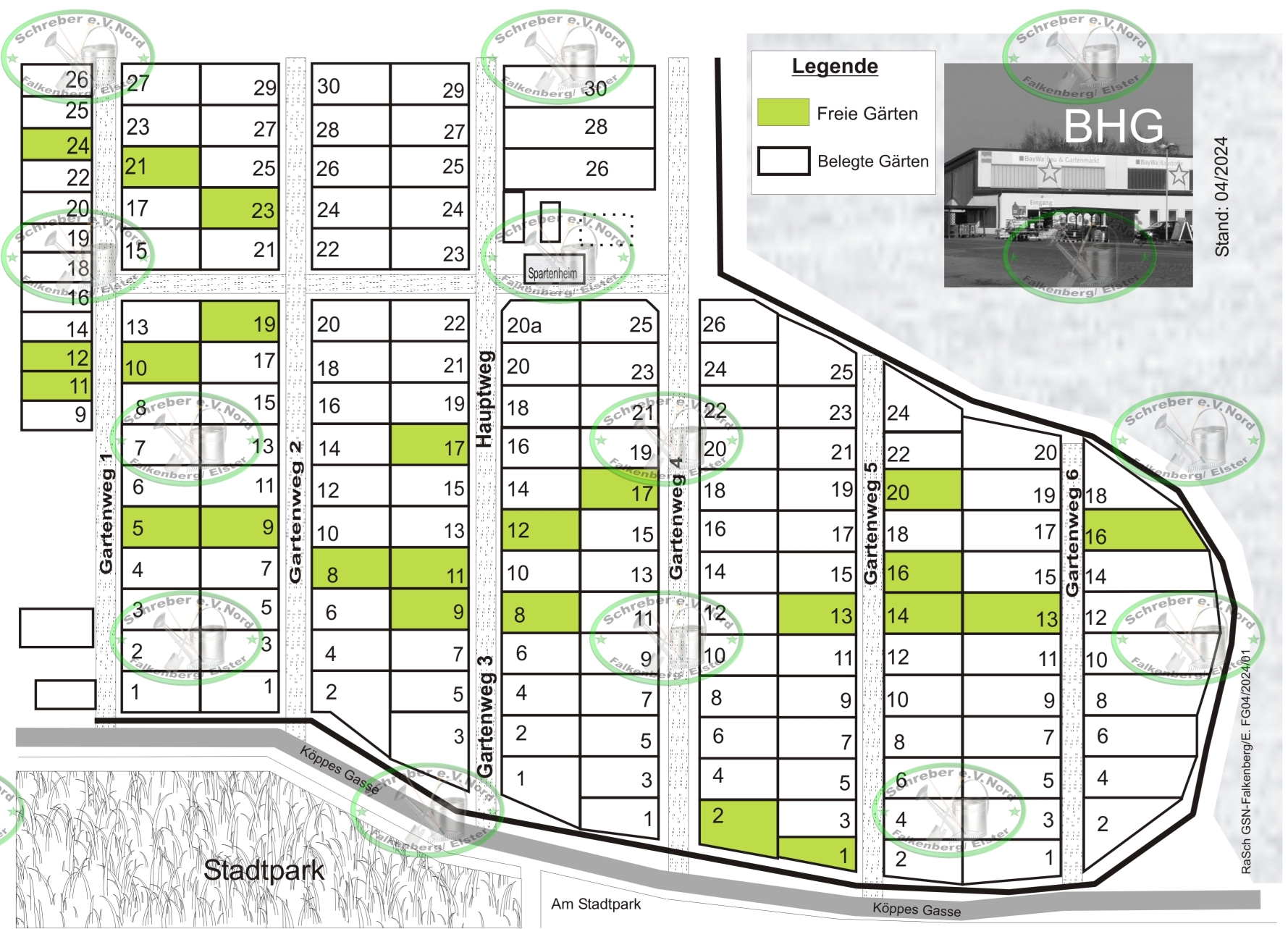 Plan Gartenbelegung